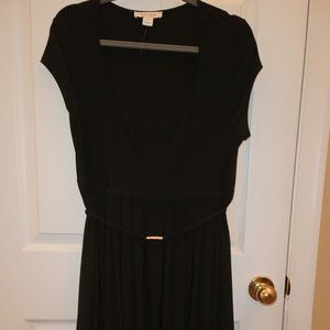 White House Black Market Black belted Dress sz Large